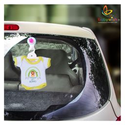 Babywish Baby Prince on Board Car Decals Cloth Safety Sign Board - Yellow-image-66