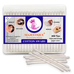 Majestique Paper Cotton Swabs Natural Cotton Buds Gentle on Face Ear Cleaning All Natural Cotton Swabs (200 Swabs)-18