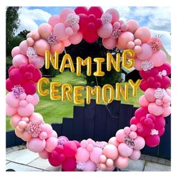 Bubble Trouble Pink Naming Ceremony Decoration Kit Baby Name Revealing Decoration Items Baby Naming Ceremony Decoration Items For Girls Naming Ceremony Backdrop Namkaran Ceremony Decoration 73 Pcs-image-65