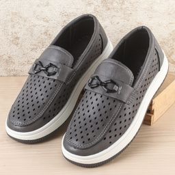 Pine Kids Solid Coloured Formal & Party Wear Shoes - Black-image-70