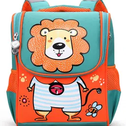 Little Surprise Box Lion Face Flap Pre Toddlers Nursery School Backpack Green - 13 Inch-picture-38