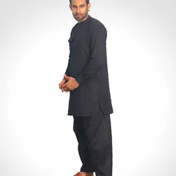 House of Aqss Men Regular Kurta with Pyjamas image 2