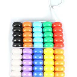 Ratnas Count & Learn Rainbow Jumbo Beads Pack of 50 - Multicolour image 2