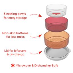 Skip Hop Feeding & Weaning Zoo Smart Serve Non-Slip Bowls Fox Weaning Accessory image 2