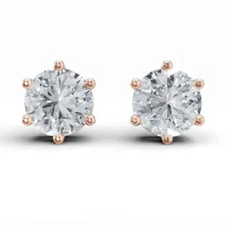 Wondr Diamonds Classic Solitaire Stud Diamond Earrings-image-78