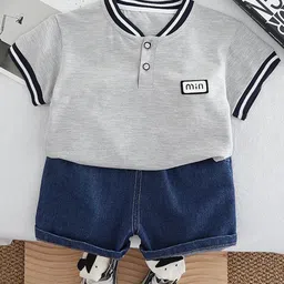 StyleCast x Revolte Boys Mandarin Collar T-shirt With Shorts-picture-28