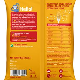 Slurrp Farm No MSG, Not Fried Instant Noodles, Mild Masala, Not Fried, No MSG, 4X57g image 4