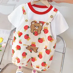 LULU & SKY Printed T-shirt With Dungaree-image-65
