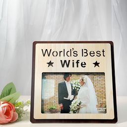 Art Street Beige & Brown 1 Pieces MDF Table Photo Frames-13