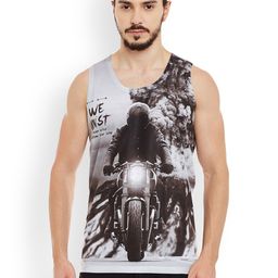 Wear Your Mind Men Grey Printed Round Neck T-shirt-image-64