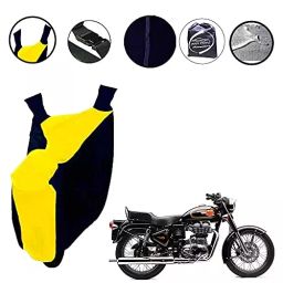 Auto Pearl Bike Body Cover with Mirror Pockets,Buckle Belt,Carry Bag for Royal Enfield Bullet 350-image-41
