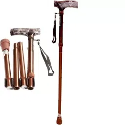 Karma WS-131 Mild Steel Adjustable Bronze Walking Stick, 157-00005-45