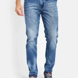 Octave Blue Cotton Regular Fit Stretchable Jeans-image-21