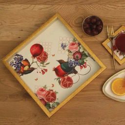 ICRAFT Multicolor Mdf Blossom Series Tray-16