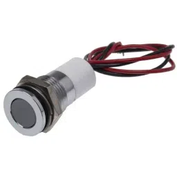 RS PRO White Panel Mount Indicator 12V DC, Mounting Hole Size 14 mm, Termination Type Lead Wires, IP Rating IP67, Model No 7038936-15
