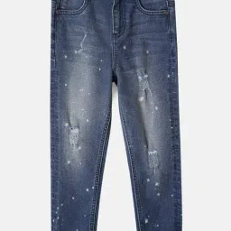 Angel & Rocket Kids Blue Distressed Jeans-image-74