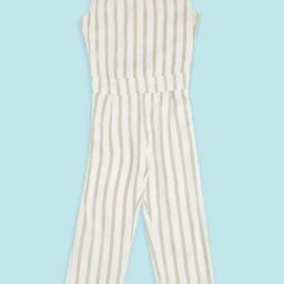Pantaloons Junior White & Grey Striped Jumpsuit-image-41