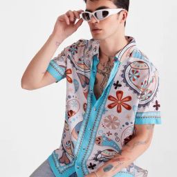 The Souled Store Off White Regular Fit TSS Originals: Indie Block Holiday Shirt-picture-2