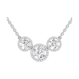 Sparkles Lab Grown Diamond 14k (585) White Gold Pendant for Women-image-41