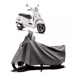 Auto Pearl Two Wheeler Cover with Bag for Vespa GTS Super 125 BS6, Silver-image-87