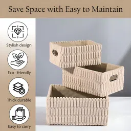 Aura Beige Set of 6 Regular Drawer Organiser Organisers image 4