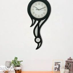 CHRONIKLE Elegant Vertical Black Wood Wall Clock-41