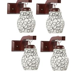 Somil Premium Designer Glass Wall / Night Lamp Elegant & Stylish Dcor Accent for Modern Interiors, color- Black, White, Size:- 19 X 29 X 29.5 CM-image-77
