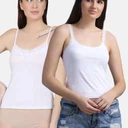 N-Gal White Full Coverage Camisoles - Pack Of 2-picture-21