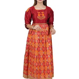 BAESD Red Embroidered Maxi Dress-picture-15