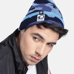 Roadster x Discovery Adventures Unisex Blue Camo Acrylic Print Beanie-image-27