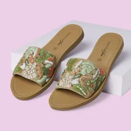 Forever Glam by Pantaloons Women's Multicolor Ethnic Sandals-picture-11