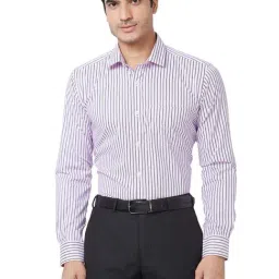 Park Avenue Red Slim Fit Striped Shirt-picture-18