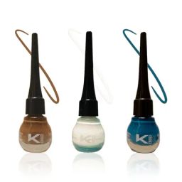 KINDED Liquid Eye Liner Teal Green, Camel Brown & White Pearl Combo-picture-17