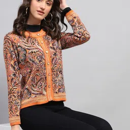 Monte Carlo Women Cable Knit Woollen Cardigan-70