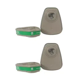 3M Full Facepiece Respirator Cartridgs Grey for 3M 6000 Series, 6004 (Pack of 2)-38