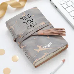 Personalized Journal with Leather Wrap-image-1