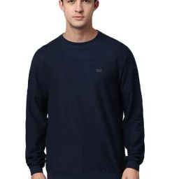 Slowave Navy Cotton Regular Fit Sweatshirt-picture-47