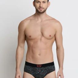 Van Heusen Innerwear Black Cotton Regular Fit Printed Briefs-image-11