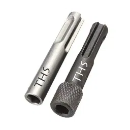 THS 2 Pcs Set Chrome Venadium Steel Screwdriver Drill with 6.35 mm (1/4 inch) Hex Converter Socket.THS0544-3