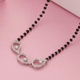 GIVA 92.5 Sterling Silver Heap of Love Mangalsutra for Women-image-1