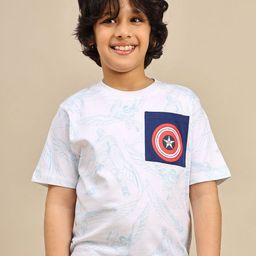Kids Ville Boys Captain America Brave New World Printed Pure Cotton T-shirt-image-72