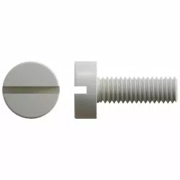 RS PRO Slot Cheese Head Nylon Machine Screw DIN 84 M4x25 mm, 2326947 (Bag of 100 pcs)-picture-0