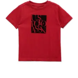 U.S. Polo Assn. Kids Red Cotton Printed T-Shirt-picture-16