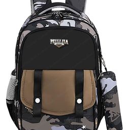 FunBlast Multipurpose School Bag With Pencil Pouch Black & Brown  - 16 Inches-28