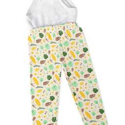 Superbottoms Leaves Printed Diaper Pant With Stitched In Padded Underwear - Peach-image-74