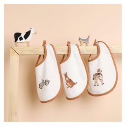 CUGO Bamboo Cotton Muslin Bibs - Alphabet (Pack of 3)-image-12