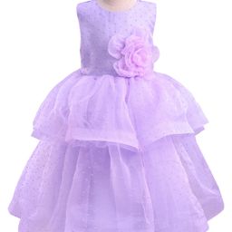 Mark & Mia Woven Sleeveless Party Dress With Floral Corsage - Lilac-image-52