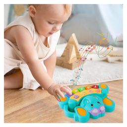 Azhari Musical Animal Elephant Piano Keyboard with Game Mode, Early Learning Interactive Toy for kids Color May Vary image 3
