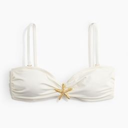 H&M Starfish-Detail Padded Bandeau Bikini Top-image-79
