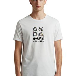 PULP Unisex White Game Changer Graphic Printed Regular Fit T-shirt-33